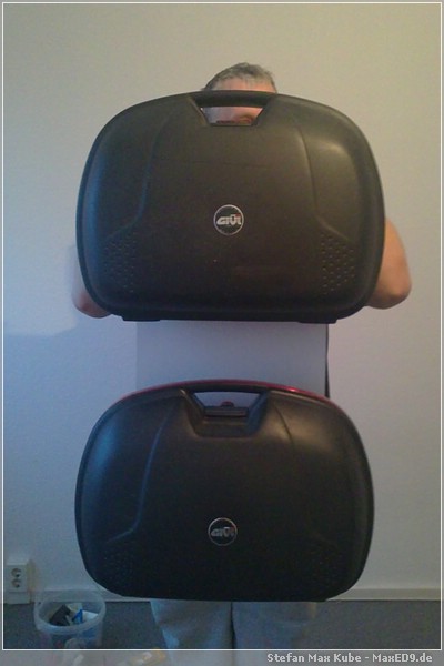 {kwh} das fertige Brett mit den Koffern