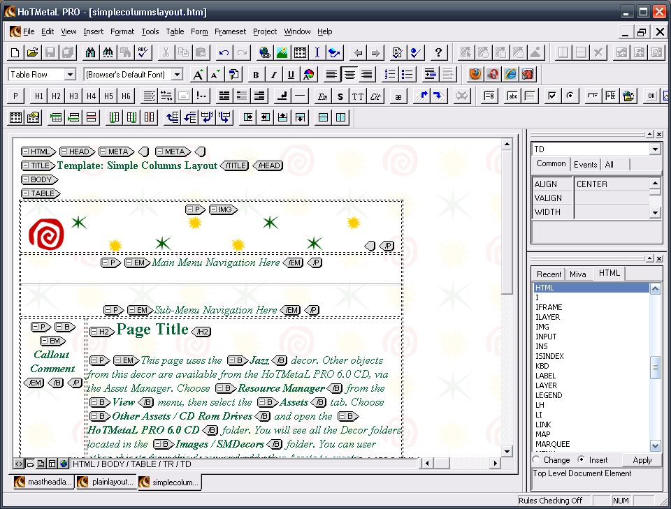 {hm6} WYSIWYG-Ansicht