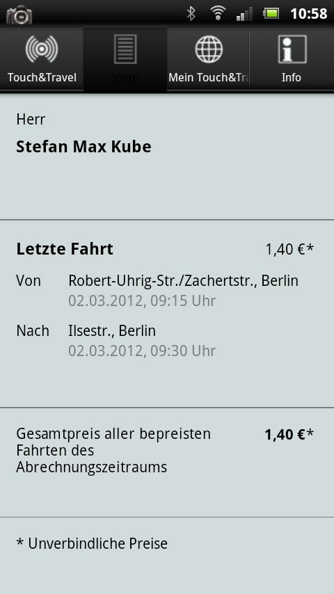 {tat} Status-Anzeige