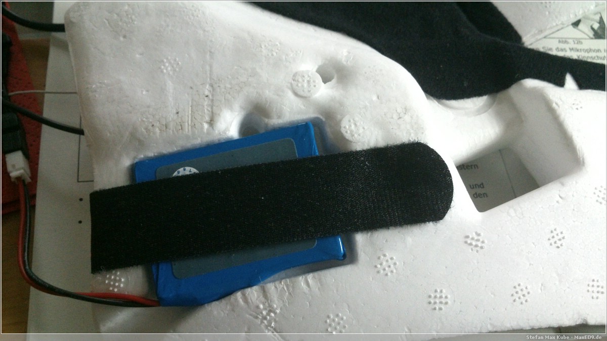 Akku an seinem Platz