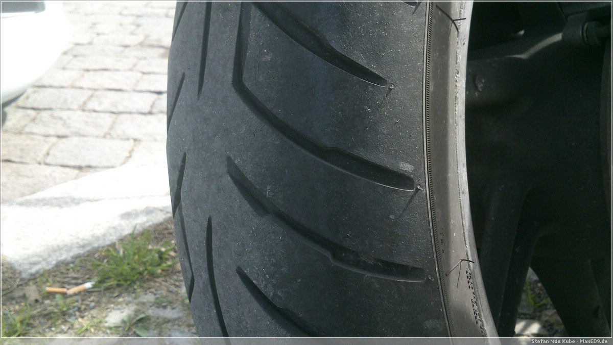 Avon RoadRider nach 15.538km, hinten