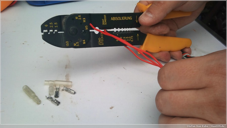 {yk} Kabel zurechtschneiden