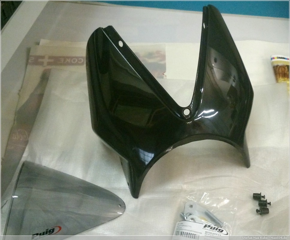 die Verkleidung im Lieferzustand