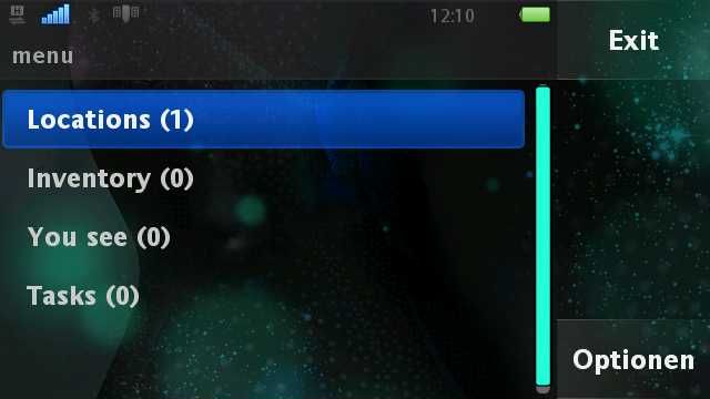 {wig} Wherigo Menüpunkte, Orte, Inventar etc