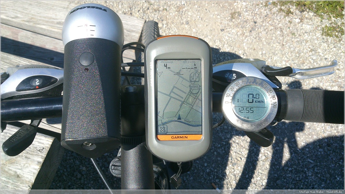 Garmin Oregon 450 am Fahrrad
