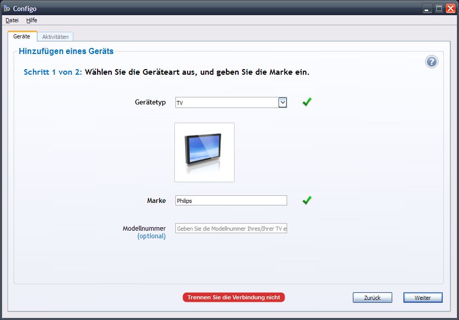 {ppr} Gerät hinzufügen - Auswahl