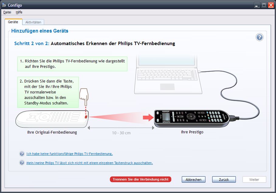 {ppr} Erkennen der originalen Fernbedienung