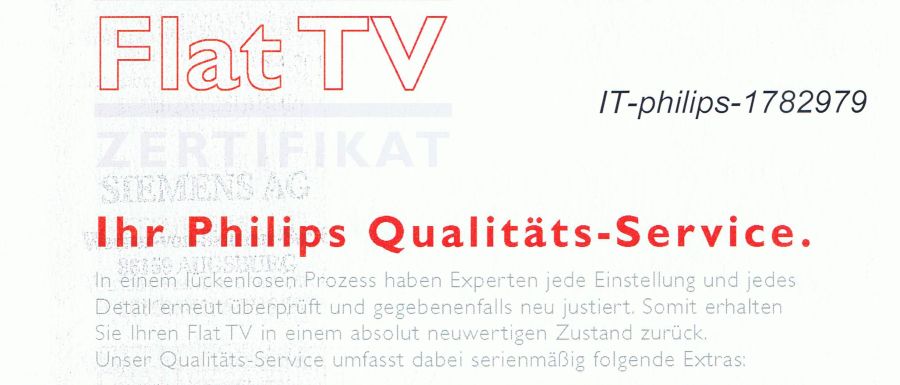 Philips Qualitäts-Service