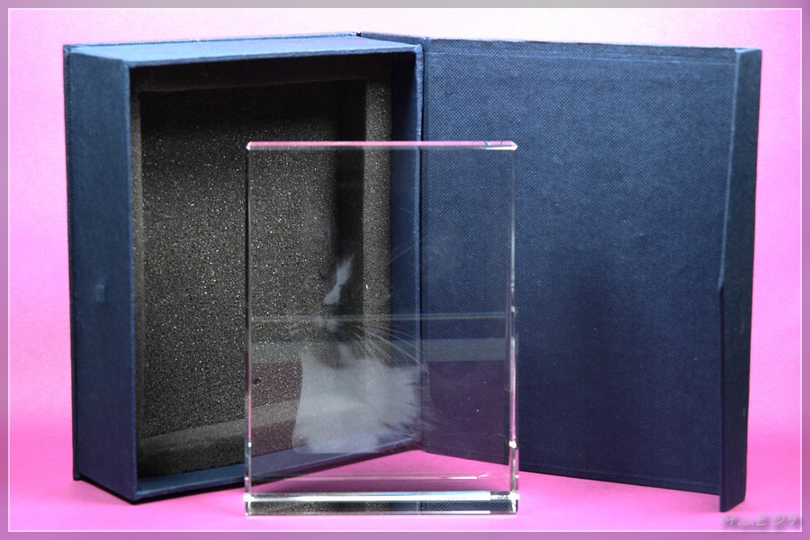 {pgf} Geschenkkarton und Glasfoto