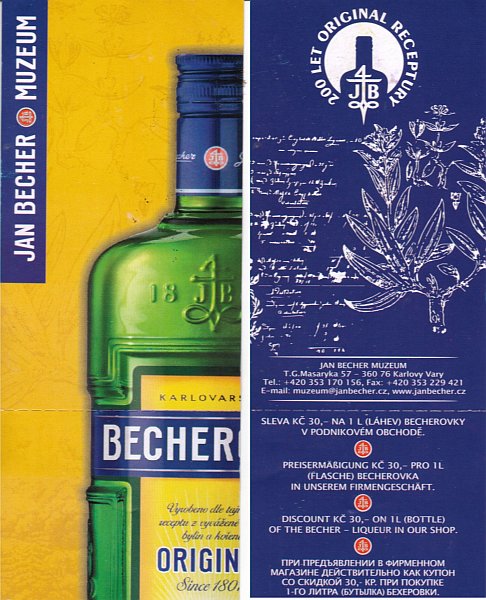 {kv} Eintrittskarte Jan Becher Museum