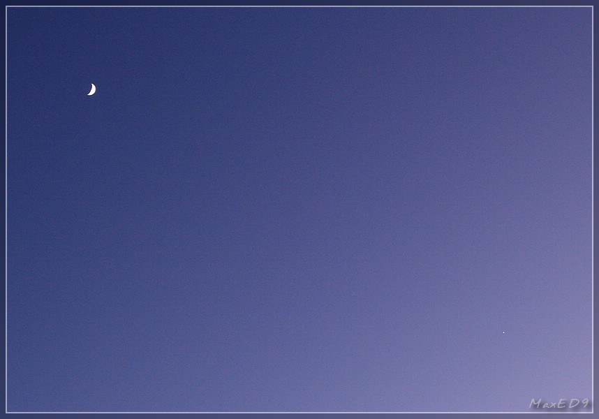 Mond und Venus