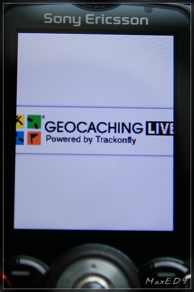 {nv} Geocaching Live Startbildschirm