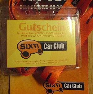 SIXTI Car Club Gutschein